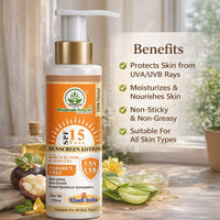 Bhudevam Naturals Khadi SPF 15 Sunblock Lotion for Face & Body | Daily UV Protection Moisturizing Sunscreen 100ml - 5
