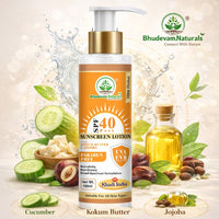 Bhudevam Naturals Khadi SPF 40 Sunblock Lotion for Face & Body | Broad Spectrum Daily Sunscreen for Men & Women 100ml - 3