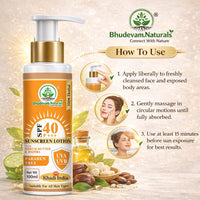 Bhudevam Naturals Khadi SPF 40 Sunblock Lotion for Face & Body | Broad Spectrum Daily Sunscreen for Men & Women 100ml - 5