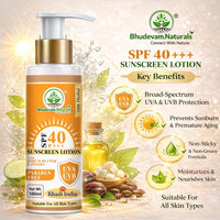 Bhudevam Naturals Khadi SPF 40 Sunblock Lotion for Face & Body | Broad Spectrum Daily Sunscreen for Men & Women 100ml - 6