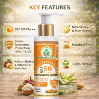 Bhudevam Naturals Khadi SPF 50 Sunscreen Cream for Men & Women | Non-Greasy Sun Protection Lotion for Face & Body 100ml - 3