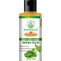 Bhudevam Naturals Khadi Henna & Tulsi Hair Shampoo for Scalp Care & Hair Fall Control - 1