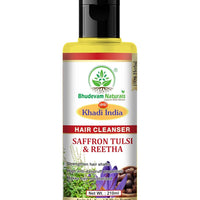 Bhudevam Naturals Khadi Saffron Tulsi & Reetha Hair Shampoo – Herbal Hair Fall Control & Scalp Care - 1