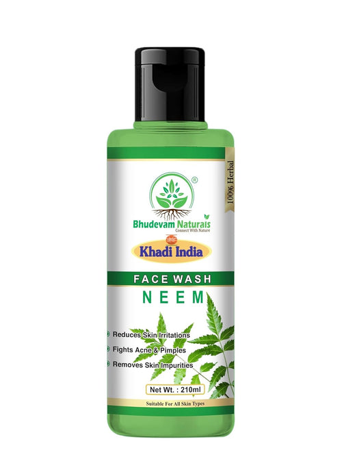 Bhudevam Naturals Khadi Neem Face Wash for Clear & Healthy Skin - 1