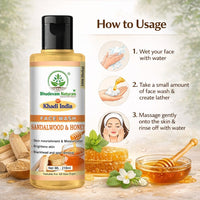 Bhudevam Naturals Khadi Sandalwood & Honey Face Wash For Soft, Smooth & Radiant Skin - 4