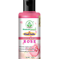 Bhudevam Naturals Khadi Rose Face Wash Gentle Herbal Face Cleanser for Soft & Glowing Skin - 1