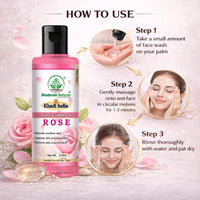 Bhudevam Naturals Khadi Rose Face Wash Gentle Herbal Face Cleanser for Soft & Glowing Skin - 4