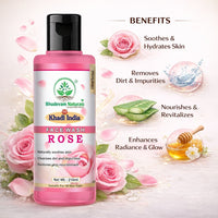Bhudevam Naturals Khadi Rose Face Wash Gentle Herbal Face Cleanser for Soft & Glowing Skin - 5