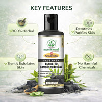 Bhudevam Naturals Khadi Bamboo Charcoal Herbal Face Wash – Reduces Acne, Pimples & Oiliness - 2
