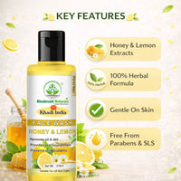 Bhudevam Naturals Khadi Herbal Honey Lemon Face Wash – Removes Dirt, Oil & Impurities Naturally - 2