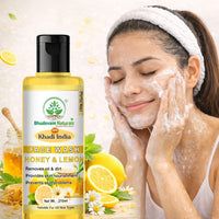 Bhudevam Naturals Khadi Herbal Honey Lemon Face Wash – Removes Dirt, Oil & Impurities Naturally - 3