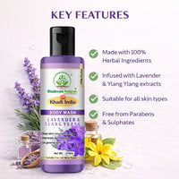 Bhudevam Naturals Khadi Lavender Ylang Ylang Body Wash, Soothing & Relaxing Skin Cleanser 210ml - 2