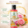Bhudevam Naturals Khadi Rose & Honey Body Wash, Moisturizing & Nourishing Shower Gel for Soft Glowing Skin 210ml - 5