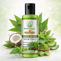 Bhudevam Naturals Khadi Neem & Tulsi Body Wash – Herbal Skin Purifying Cleanser for Daily Use 210ml - 6