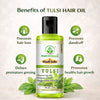 Bhudevam Naturals Khadi Tulsi Hair Oil Reduces Hair Fall & Strengthens Roots Naturally 210ml - 4