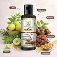Bhudevam Naturals Khadi Shikakai Hair Oil Deep Conditioning & Hair Strengthening Formula 210ml - 6