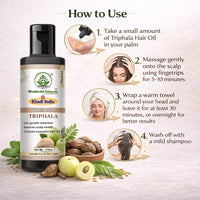Bhudevam Naturals Khadi Triphla Hair Oil – Improves Hair Strength, Shine & Texture 210ml - 4