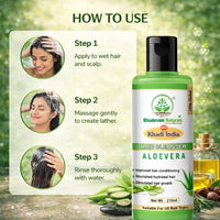 Bhudevam Naturals Khadi Aloe Vera Shampoo for Hair Growth & Scalp Care - 3
