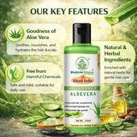 Bhudevam Naturals Khadi Aloe Vera Shampoo for Hair Growth & Scalp Care - 7