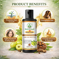 Bhudevam Naturals Khadi Amla Reetha Hair Shampoo for Hair Fall Control & Deep Scalp Cleansing - 4