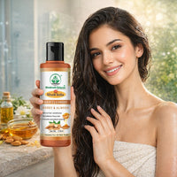 Bhudevam Naturals Khadi Honey Almond Shampoo for Soft, Silky & Shiny Hair - 12