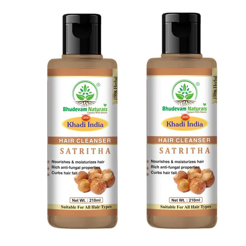 Bhudevam Naturals Khadi Satritha Hair Cleanser – Natural Care for Thick & Healthy Hair - 1