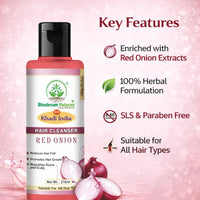 Bhudevam Naturals Khadi Red Onion Hair Shampoo – Anti-Hair Fall & Strengthening Formula - 4