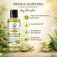 Bhudevam Naturals Khadi Neem & Aloe Vera Shampoo – Reduces Hair Fall & Adds Shine - 14