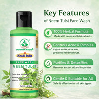 Bhudevam Naturals Khadi Neem Tulsi Face Wash for Oily & Acne-Prone Skin - 9
