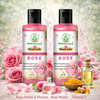 Bhudevam Naturals Khadi Rose Face Wash Gentle Herbal Face Cleanser for Soft & Glowing Skin - 8