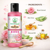 Bhudevam Naturals Khadi Rose Face Wash Gentle Herbal Face Cleanser for Soft & Glowing Skin - 13