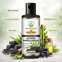 Bhudevam Naturals Khadi Bamboo Charcoal Herbal Face Wash – Reduces Acne, Pimples & Oiliness - 13