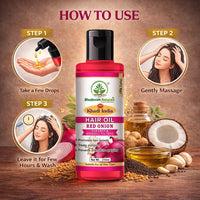 Bhudevam Naturals Khadi Red Onion Hair Oil for Nourished Scalp & Healthy Hair 210ml - 3