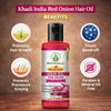 Bhudevam Naturals Khadi Red Onion Hair Oil for Nourished Scalp & Healthy Hair 210ml - 4