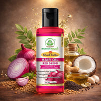 Bhudevam Naturals Khadi Red Onion Hair Oil for Nourished Scalp & Healthy Hair 210ml - 5