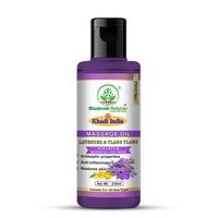 Bhudevam Naturals Khadi Lavender & Ylang Ylang Relaxing Body Massage Oil for Stress Relief & Skin Nourishment 210ml - 1