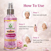 Bhudevam Naturals Khadi Rose Water Skin Toner for Glowing Skin, Hydration & Pore Tightening 420ml - 3