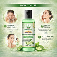Bhudevam Naturals Khadi Pure Cucumber Water Mist Toner for Face | Hydrating Face Toner Spray for Refreshing Skin, Pore Care & Cooling Effect 420ml - 4