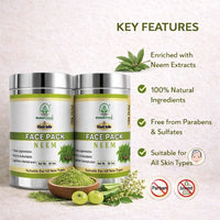 Bhudevam Naturals Khadi Neem Face Pack for Acne & Pimples Control 100gm - 2
