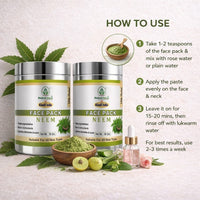 Bhudevam Naturals Khadi Neem Face Pack for Acne & Pimples Control 100gm - 4