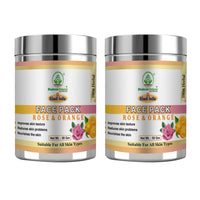 Bhudevam Naturals Khadi Rose & Orange Face Pack for Skin Brightening & Glow 100gm - 1