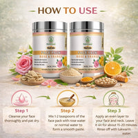 Bhudevam Naturals Khadi Rose & Orange Face Pack for Skin Brightening & Glow 100gm - 6