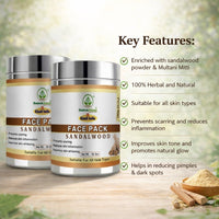 Bhudevam Naturals Khadi Sandalwood Face Pack for Skin Brightening & Glow 100gm - 3