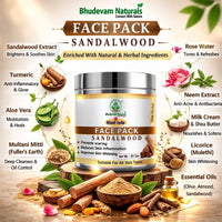Bhudevam Naturals Khadi Sandalwood Face Pack for Skin Brightening & Glow 100gm - 4