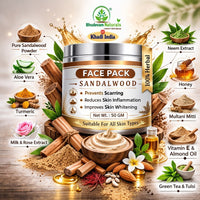 Bhudevam Naturals Khadi Sandalwood Face Pack for Skin Brightening & Glow 100gm - 5