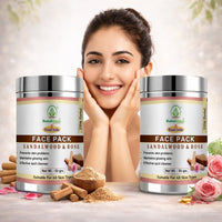 Bhudevam Naturals Khadi Rose Sandalwood Face Pack For for Skin Brightening, Cooling & Deep Cleansing 100gm - 2