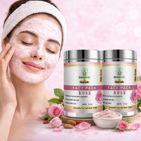 Bhudevam Naturals Khadi Herbal Rose Face Pack Skin Brightening Face Mask for Glow, Pigmentation & Deep Cleansing 100gm - 6