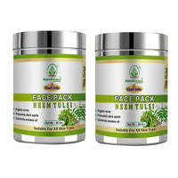 Bhudevam Naturals Khadi Neem Tulsi Face Pack For Deep Cleansing, Acne Control & Skin Purifying 100gm - 1