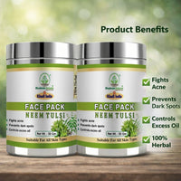 Bhudevam Naturals Khadi Neem Tulsi Face Pack For Deep Cleansing, Acne Control & Skin Purifying 100gm - 2