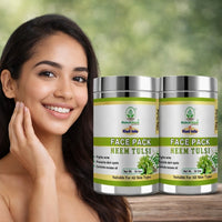 Bhudevam Naturals Khadi Neem Tulsi Face Pack For Deep Cleansing, Acne Control & Skin Purifying 100gm - 3